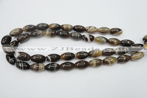 CAG5913 15 inches 12*20mm rice Madagascar agate gemstone beads