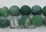 CAG5927 15 inches 10mm round matte druzy agate beads wholesale