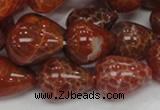 CAG595 15.5 inches 15*20mm teardrop natural fire agate beads