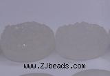 CAG5981 15.5 inches 18*25mm oval white agate gemstone beads