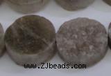 CAG5986 15.5 inches 20mm coin grey agate gemstone beads