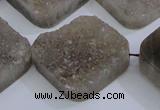 CAG5989 15.5 inches 25*25mm diamond grey agate gemstone beads