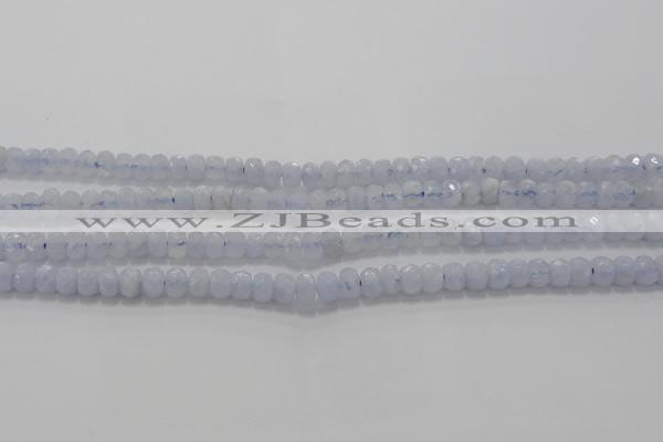 CAG5992 15.5 inches 3*5mm faceted rondelle blue lace agate beads