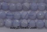 CAG5996 15.5 inches 6mm faceted round blue lace agate beads