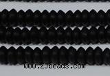 CAG6020 15.5 inches 3*6mm rondelle matte black agate beads