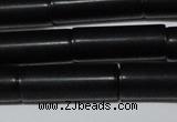CAG6033 15.5 inches 8*20mm tube matte black agate beads