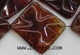 CAG6071 15.5 inches 30mm wavy diamond dragon veins agate beads