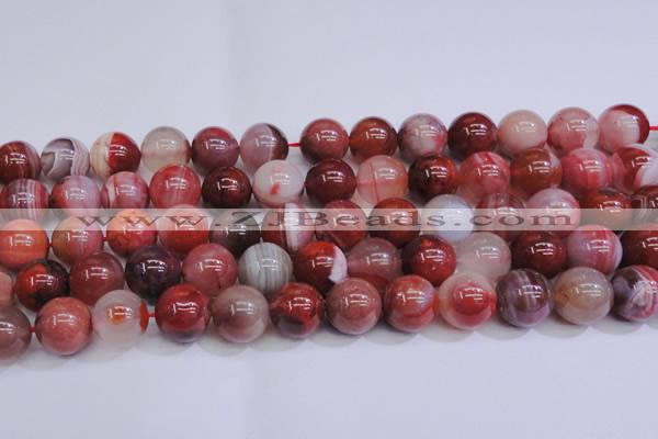 CAG6114 15.5 inches 12mm round south red agate gemstone beads