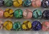 CAG6140 15 inches 8mm faceted round tibetan agate gemstone beads