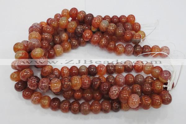 CAG617 15.5 inches 12*16mm rondelle natural fire agate beads