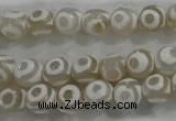 CAG6170 15 inches 8mm faceted round tibetan agate gemstone beads