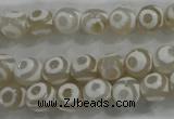 CAG6171 15 inches 10mm faceted round tibetan agate gemstone beads
