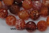 CAG623 15.5 inches 14mm faceted round natural fire agate beads