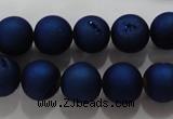 CAG6243 15 inches 10mm round plated druzy agate beads wholesale