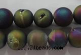 CAG6283 15 inches 10mm round plated druzy agate beads wholesale