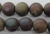 CAG6294 15 inches 12mm round plated druzy agate beads wholesale