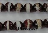 CAG6362 15 inches 8mm faceted round tibetan agate gemstone beads