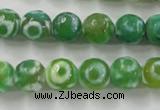 CAG6391 15 inches 8mm faceted round tibetan agate gemstone beads