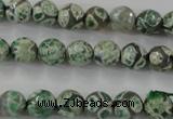 CAG6409 15 inches 8mm faceted round tibetan agate gemstone beads