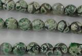 CAG6410 15 inches 10mm faceted round tibetan agate gemstone beads