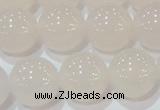 CAG6505 15.5 inches 14mm round Brazilian white agate beads