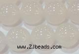 CAG6506 15.5 inches 16mm round Brazilian white agate beads