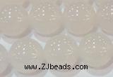 CAG6506 15.5 inches 16mm round Brazilian white agate beads