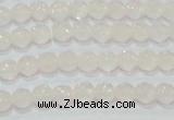 CAG6510 15.5 inches 4mm faceted round Brazilian white agate beads