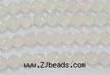 CAG6510 15.5 inches 4mm faceted round Brazilian white agate beads