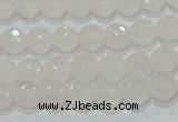 CAG6511 15.5 inches 6mm faceted round Brazilian white agate beads