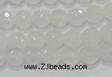 CAG6512 15.5 inches 8mm faceted round Brazilian white agate beads