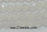 CAG6512 15.5 inches 8mm faceted round Brazilian white agate beads