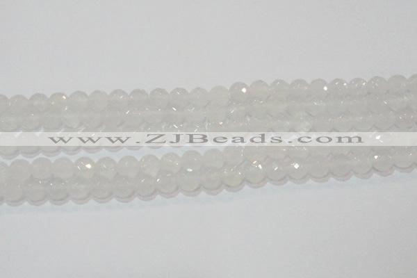 CAG6513 15.5 inches 10mm faceted round Brazilian white agate beads