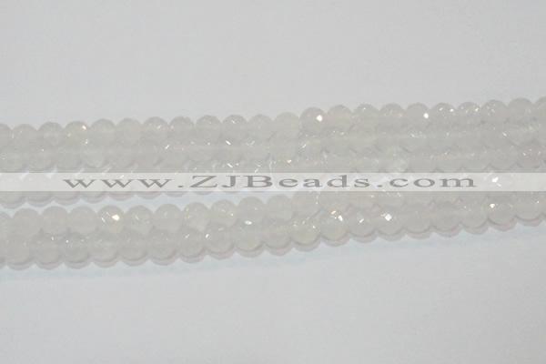 CAG6513 15.5 inches 10mm faceted round Brazilian white agate beads