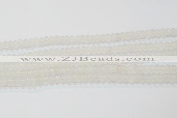 CAG6520 15.5 inches 4*6mm rondelle Brazilian white agate beads