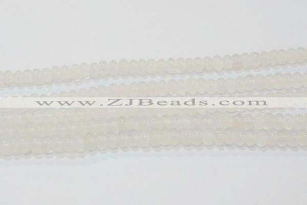 CAG6521 15.5 inches 5*8mm rondelle Brazilian white agate beads