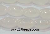 CAG6526 15.5 inches 10*14mm rice Brazilian white agate beads