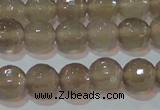 CAG6537 15.5 inches 8mm faceted round Brazilian grey agate beads