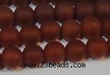 CAG6553 15.5 inches 7mm round matte red agate beads wholesale