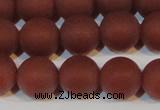 CAG6555 15.5 inches 10mm round matte red agate beads wholesale