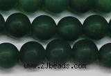 CAG6570 15.5 inches 10mm round matte green agate beads wholesale