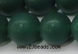 CAG6574 15.5 inches 18mm round matte green agate beads wholesale