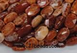 CAG660 15.5 inches 8*12mm faceted rectangle natural fire agate beads