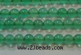 CAG6600 15.5 inches 2mm round green agate gemstone beads