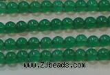 CAG6601 15.5 inches 2mm round green agate gemstone beads