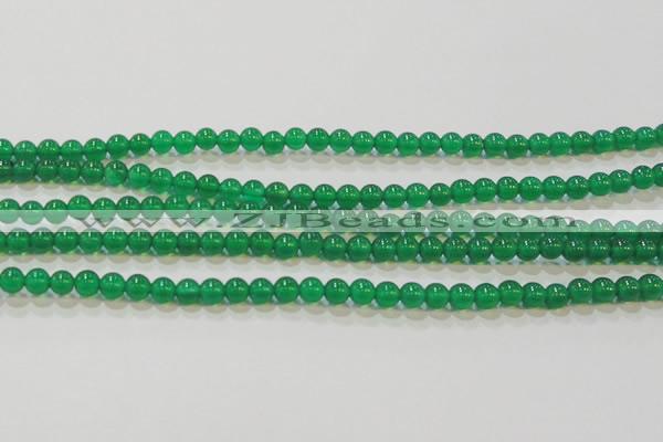 CAG6603 15.5 inches 4mm round green agate gemstone beads