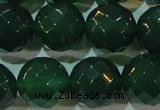 CAG6617 15.5 inches 16mm faceted round green agate gemstone beads