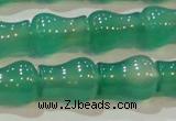 CAG6626 15.5 inches 9*11mm vase-shaped green agate gemstone beads