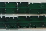 CAG6636 15.5 inches 10*10mm square green agate gemstone beads