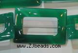 CAG6644 15.5 inches 25*35mm rectangle green agate gemstone beads